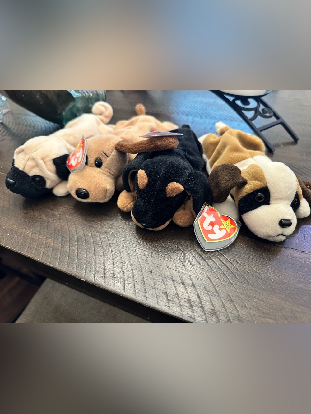Ty Plush Beanie Babies Set of 4 Dogs